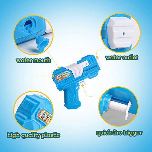 6 Pack Water Gun Blaster Soaker Squirt Guns Bulk for Water Fighting Summer Pool Beach Party Favors Toy for Kids Boy Girl