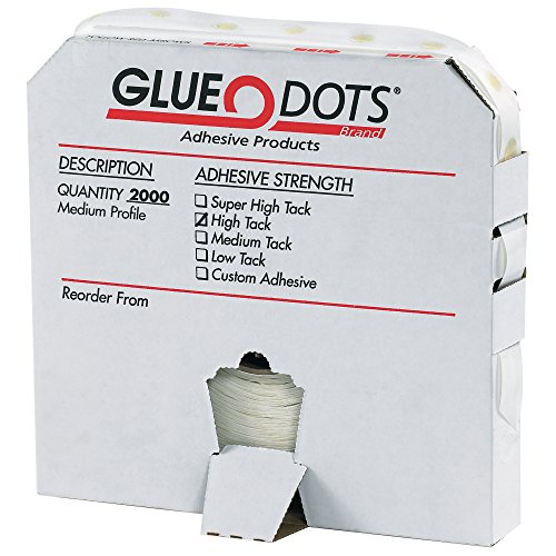 Glue Dots Medium Profile High Tack Glue Dot, 1/2