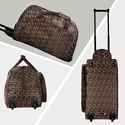 Rolling Duffle Bag with Wheels, 22 Inch Large Duffel Luggage Bags for