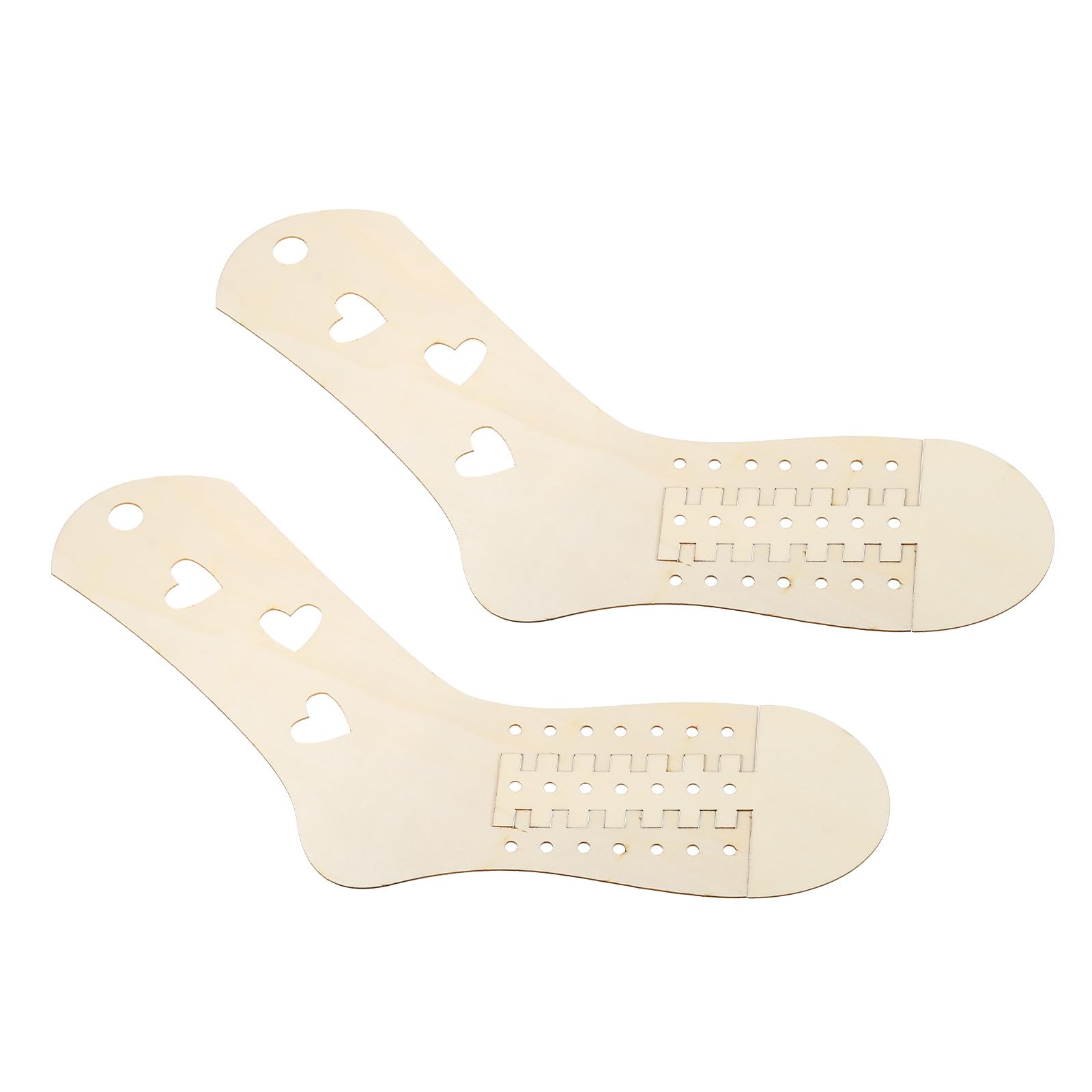 PATIKIL Sock Blocker, 1 Pair Adjustable Socks Blocker Wood Stretcher Large Small Funny DIY for Knitting Crochet Socks, Heart