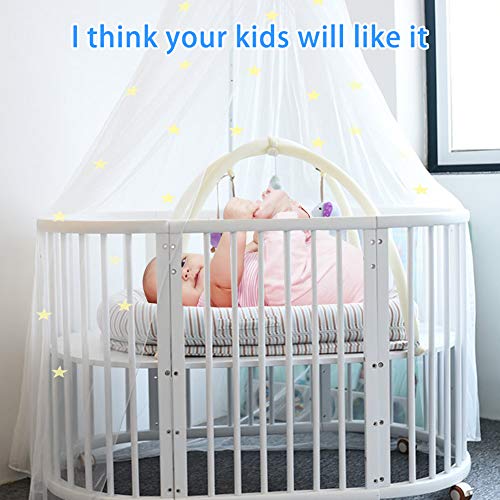 AMMER Fluorescent Stars Glow Bed Canopy, Mosquito Net for Baby, Kids