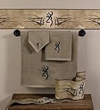 Browning Buckmark 3 Pc Embroidered Bath Towel Set