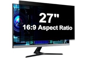 YUEHISY 27 Inch Privacy Screen for Computer Monitor 16:9 Aspect Ratio, 60 Viewing Angle Anti Filter with 242 Blackout Protect