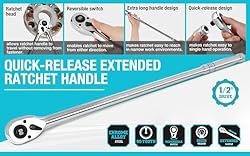 DURATECH Extra Long Handle 1/2-Inch Drive