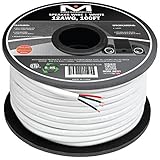 Mediabridge 12AWG 4-Conductor Speaker Wire (100 Feet, White) - 99.9% Oxygen Free Copper - ETL Listed & CL2 Rated for in-Wall Use (Part# SW-12X4-100-WH)