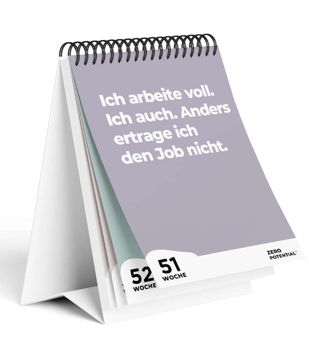 Demotivating Calendar with Sarcastic Sayings as a Gift for Colleagues or Office Decoration (Colourful Office, A6)