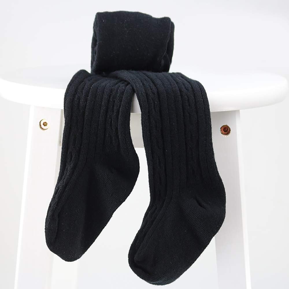 Baby Toddler Girls Tights Seamless Cable Knit Cotton Leggings Pants Stockings for Infant Baby Girl: Clothing