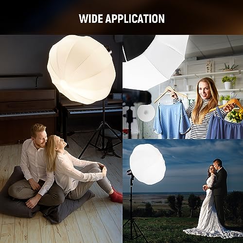 NEEWER 33.5"/85cm Lantern Softbox, Quick Release 360° Light Diffuser Bowens Mount Softbox with Lightweight Nylon Alloy for RGB CB60 CB60B CB200B MS60B MS60C MS150B Continuous LED Video Lights, NS35L