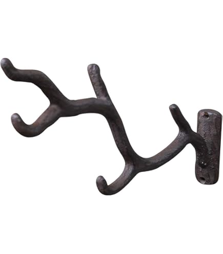 Ganchos De Pared De Hierro Fundido Con Diseño De Lagarto - 2 Unidades, 17x9 Cm, Estilo Rústico