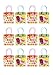 TINYMILLS Ice Cream Party Favor Bags with Handles Ice Cream Party Goody Bags Candy Bags Pack of 12
