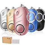 TOODOO 5 Pack Safesound Personal Alarm, 130 db Emergency Safety Key Chain, Self-Defense Security Safe Sound Alarm with Mini LED Flashlight for Kids, Women, Night Workers (Multicolor)