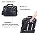 ARON Boss Leather 16 inch Laptop Briefcase, Series Water Resistant Large Shoulder Bag Functional Business Handle Bag for 15.6 inch Laptop (AC2-Black)