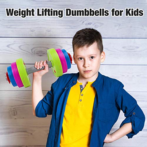 ishine-Dumbbells-Toy-Kids-Pretend-Play-Exercise-for-Children-Beginner-Gym-Workout-Weightlifting-and-Powerlifting