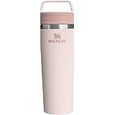 STANLEY Cafe To Go Travel Mug 20 oz | Leakproof Two-Part Drink Through Lid | Tumbler Cup for Coffee, Tea and Drinks | Insulated Stainless Steel Coffee Mug | BPA-Free | Rose Quartz | Leakproof, Tumbler Cup, for Coffee, Tea and Drinks, Insulated