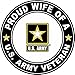US Army Veteran Proud Wife 5.5 Inch Decal