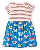 Fiream Girls' Casual Short-Sleeved Striped T-shirt Dress(S0203,5)