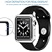 Apple Watch Case 42mm, Apple Watch Screen Protector 42mm, iWatch Case, Ultra Thin Clear TPU Cover + Full Coverage Scratch Proof Glass Screen Film for Apple iWatch 42mm Series 1/2/3