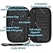 RFID Travel Passport & Document Organizer Zipper Case, Black