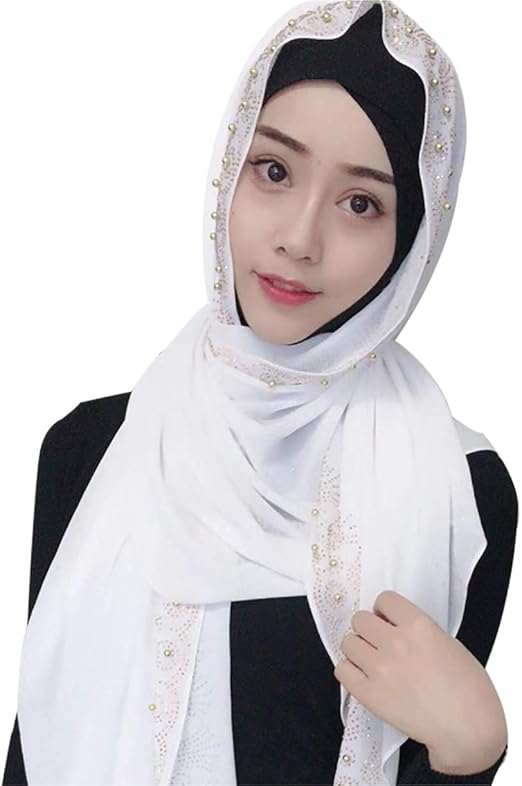 Zhbotaolang Signora Sciarpa Musulmano Avvolgere Cap Islamico Arabo India Donne Turbante Cappello Hijab Bianco Amazon It Abbigliamento