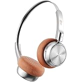 iKF R1 Wireless Bluetooth Headphones, Retro Classic Lightweight Headset, Builti-in Mic, 60H Playback, Dual Device Connectivity, Low Latency, App Customization,Throwback 80s 90s,OOTD, Brown
