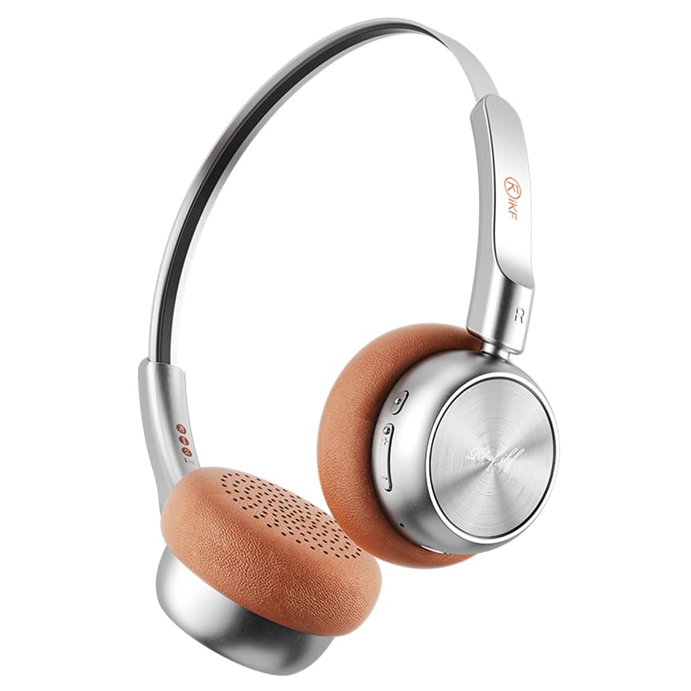 Photo 1 of iKF R1 Wireless Bluetooth Headphones, Retro Classic Lightweight Headset, Builti-in Mic, 60H Playback, Dual Device Connectivity, Low Latency, App Customization,Throwback 80s 90s,OOTD, Brown