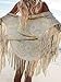 Choies Women's Suedette Cut Out Asymmetric Fringed Cape Kimono Blouse with Tassel
