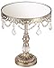 Antique Silver Beaded Mirror 12x10 Round Cake Stand