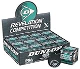 Dunlop Competition - Single Yellow Dot Squash Balls (One dozen)