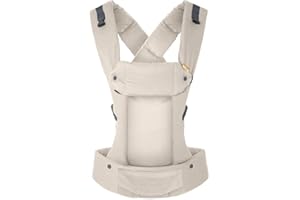 Beco Gemini Baby Carrier Newborn to Toddler - Front, Back and Hip Seat Carrier, Baby Carrier Backpack & Baby Front Carrier with Adjustable Seat, Ergonomic Baby Holder Carrier 7-35lbs (Ecru)