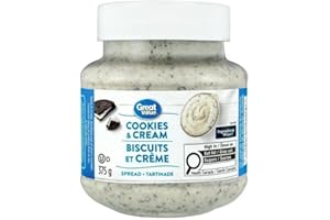 Great Vallue Cookies & Cream Spread, 375 g – Chocolate Cookie Spread, Dessert Topping, Sweet Breakfast Spread, Snack Dip, Del