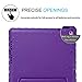 HDE Case for iPad 9.7-inch 2018/2017 Kids Shockproof Bumper Hard Cover Handle Stand with Built in Screen Protector for New Apple Education iPad 9.7 Inch (6th Gen) / 5th Generation iPad 9.7 - Purple