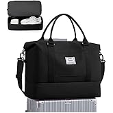 Travel Duffel Bag, Sports Tote Gym Bag, Shoulder Weekender Overnight Bag for Women
