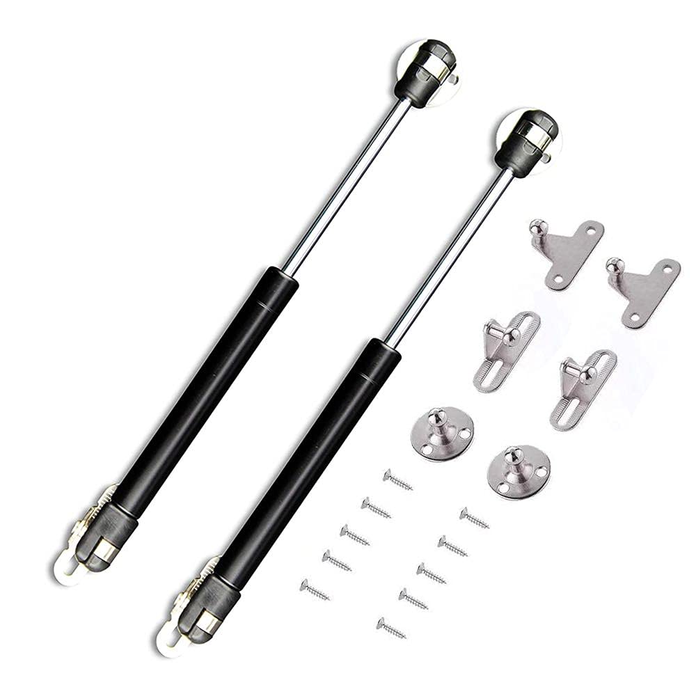 Photo 1 of 2 Pcs 22.5lb/100N Black Gas Strut Lift Support Cabinet Hydraulic Hinge Kitchen Cupboard Springs Cabinet Door Gas Spring