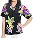 LA LEELA Women Shirt Top Hawaiian Beach Blouses Tank Casual Aloha Holiday Button Down