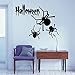 Happy Halloween Spider Wall Decals Window Stickers Halloween Decorations for Kids Rooms Nursery Halloween Party, 22.4 x 14.1 Inch