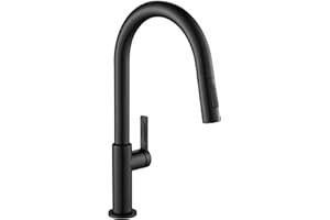 KRAUS Oletto Single Handle Pull Down Kitchen Faucet in Matte Black, KPF-2820MB