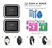 MoKo Tempered Glass Screen Protector Fit Watch 42mm, [2-Pack] Premium HD Clear Shield Cover Anti-Scratch Film Fit 42mm Series 1/2 / 3 2017, Black (Not Fit Watch 38mm)