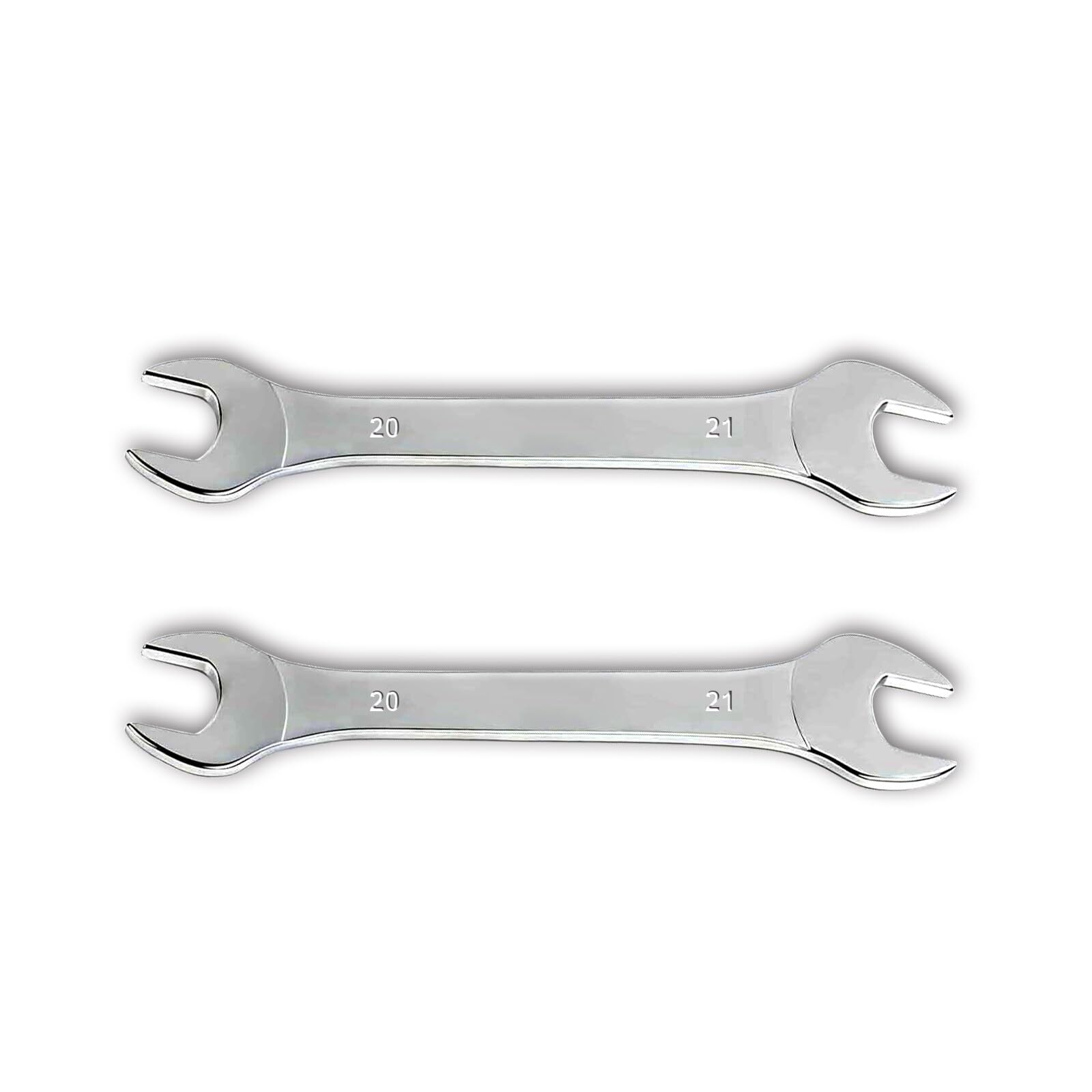 Leliafleury Super Thin Spanner, 2Pcs 20mm x 21mm Double Open End Spanner, Carbon Steel, Metric Wrench Repairing Tool for Bicycle