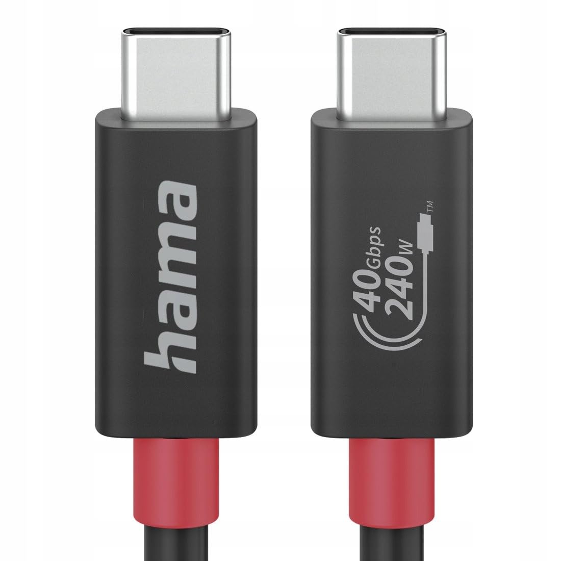 Hama USB C Cable E Marker USB4 Gen3 40Gbps 5A 240W 1.00m