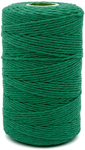 jijAcraft 200M Green Cotton String,2MM Green Craft String for Gift Wrapping Gardening