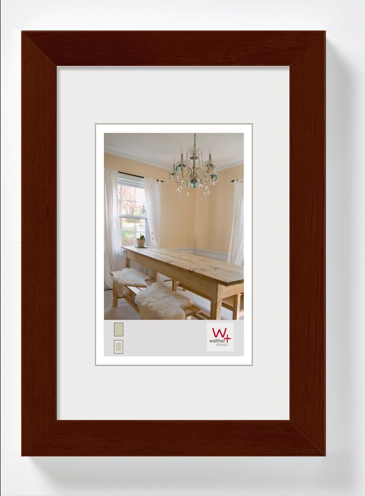 walther design BP913N3 Peppers Picture Frame, Walnut, 9 x 13 cm, Pack of 2, Wooden Frame — image 1