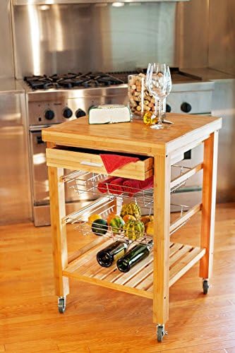 Inskeppa Rolling Cart, Kitchen Cart with Wheels, Serving Cart