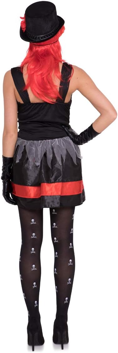 Folat 63331 Day of The Dead Women Dress (Small/Medium), Black, S-M - Image 4