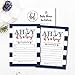 Hadley Designs 25 Ahoy It's A Boy Nautical Baby Shower Invitations, Sprinkle Invite for Little Man Gender Anchor, Cute Fill or Write In Blank Printable Card, Unique Vintage Coed Party Paper Supplies
