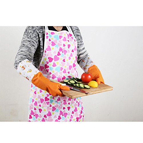 Kitchen Rubber Household Cleaning Gloves,Dishwashing Clean Waterproof Latex Gloves for women