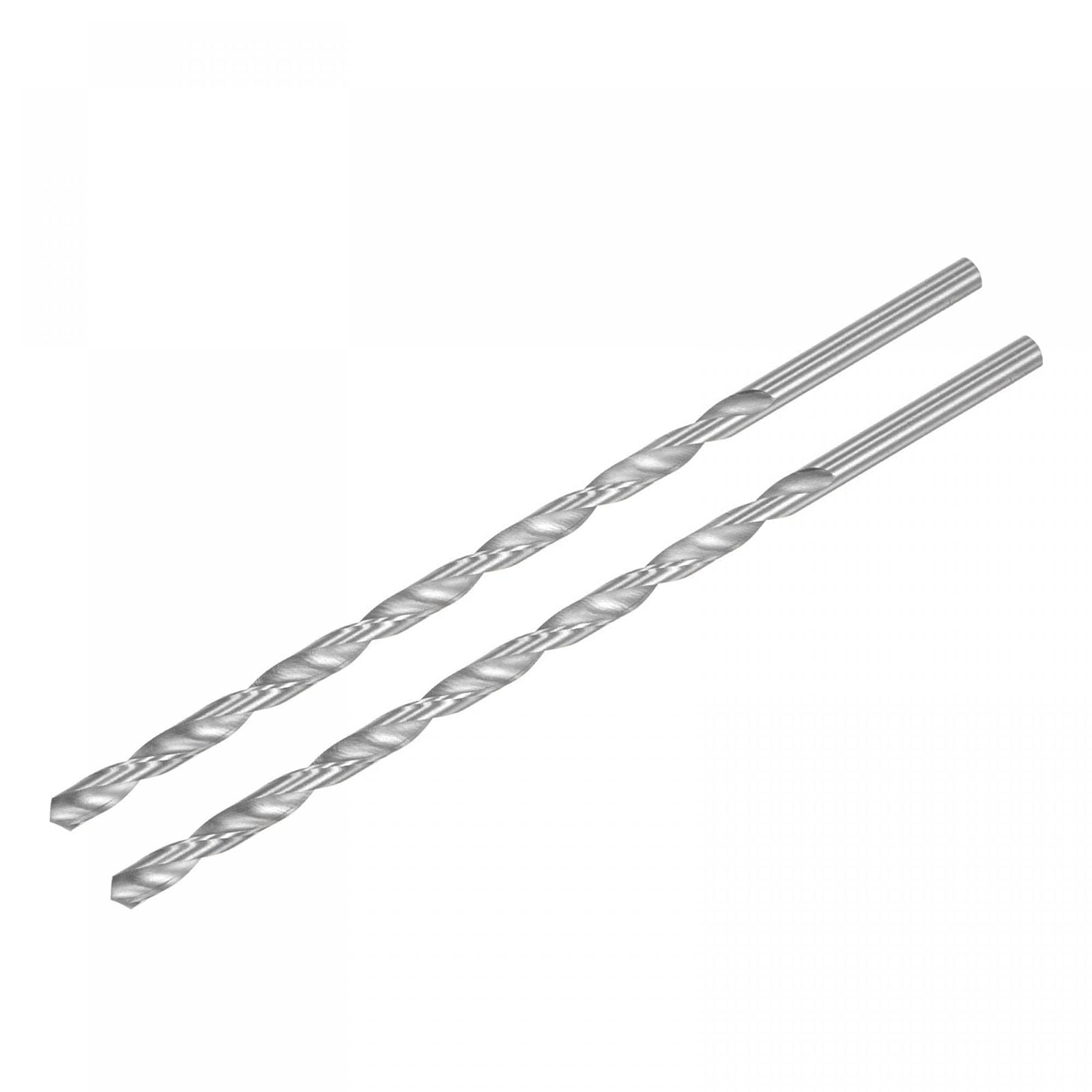 TA-VIGOR 2Pcs 6.8mm Extra Long Twist Drill Bits, 200mm Length High-Speed Steel HSS Straight Shank Spiral Drill Bits for Wood Metal Aluminum Plastic