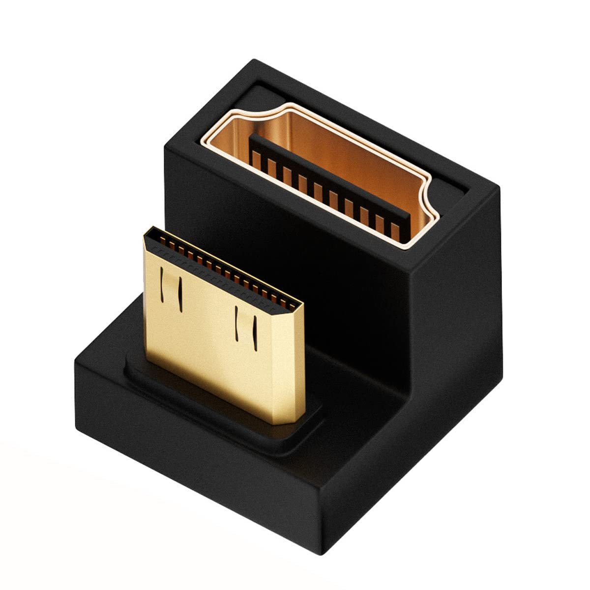 CY 4K Cable 360 Degree Up Opposite U Shape Back Angled Mini HDMI 1.4 Male to HDMI Female Extension Adapter Converter