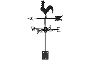 VESTCDF Rooster Metal Weather Vane Wind Direction Indicator Outdoor Weather Vanes Roof Mount Yard Patio Wind Vanes for OutsideYard Farm Garden Patio Decoration