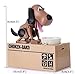 Just us® Choken Bako Robotic Dog Bank Doggy Coin Bank Canine Money Box Black&White