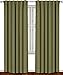 Utopia Bedding Curtain for Bedroom - Rod Pocket Blackout Curtains 84 Inch Length 2 Panels Set - Thermal Curtains & Drapes for Living Room, Bedroom, 52W x 84L Inches, Olive